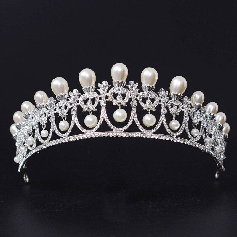 
                      
                        Large Vintage Crystal Bridal Tiaras Crowns Rhinestone Bride Hair Accessory - TulleLux Bridal Crowns &  Accessories 
                      
                    