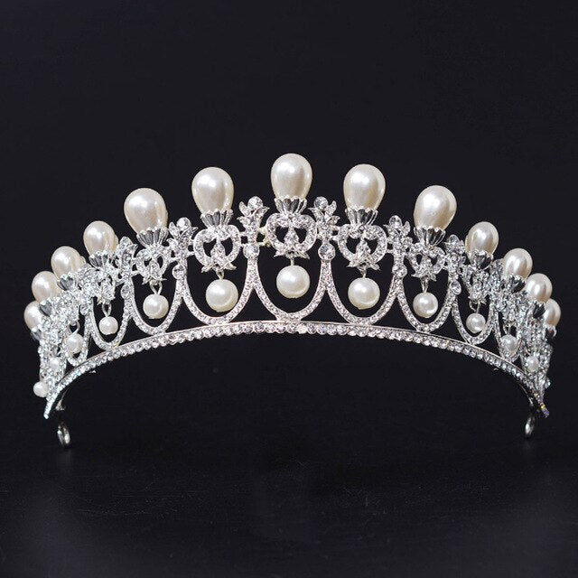 
                      
                        Large Vintage Crystal Bridal Tiaras Crowns Rhinestone Bride Hair Accessory - TulleLux Bridal Crowns &  Accessories 
                      
                    
