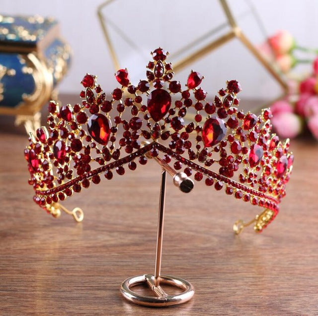 
                      
                        European Crystal Tiaras Vintage Rhinestone Pageant Crown  Wedding Hair Jewelry Accessories - TulleLux Bridal Crowns &  Accessories 
                      
                    
