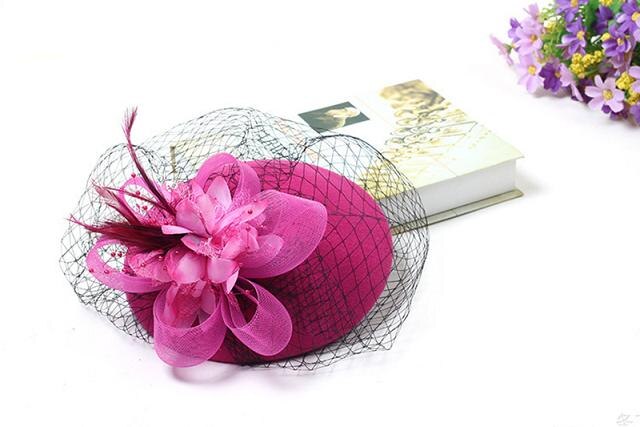 Elegant Fascinators Wedding Hat for Brides Flowers Ladies - TulleLux Bridal Crowns &  Accessories 