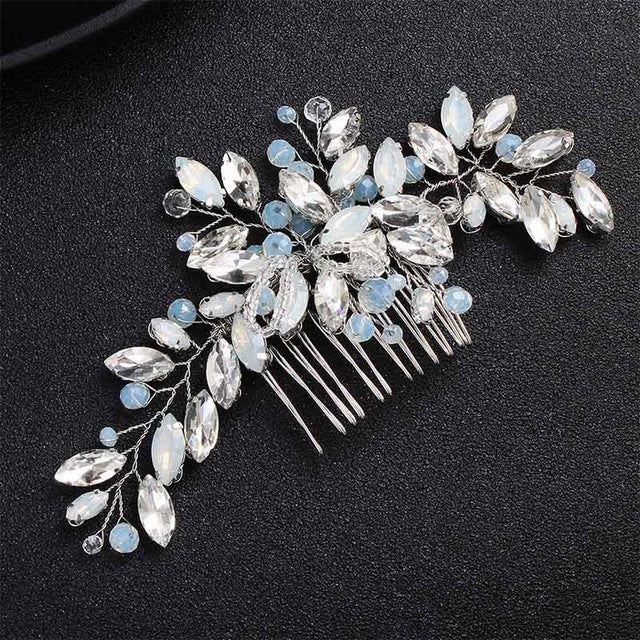 Diplomat Ambassade overdrive Blue Opal Crystal Bridal Hair Combs Clips Wedding Hair Accessory – TulleLux  Bridal Crowns & Accessories