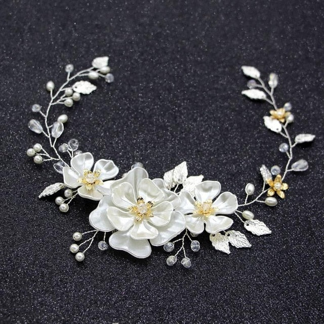 
                      
                        Flowers Leaf Wedding Hair Accessories Hairbands Bride Headband - TulleLux Bridal Crowns &  Accessories 
                      
                    