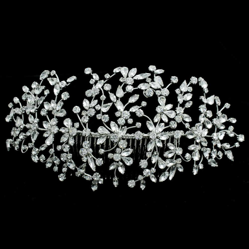 Classic Clear Crystals Rhinestone Wedding Headband  Hair Jewelry Headpiece - TulleLux Bridal Crowns &  Accessories 