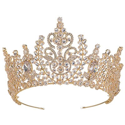 Romantic Detailed Cubic Zirconia Tiara in Silver or Gold - TulleLux Bridal Crowns &  Accessories 