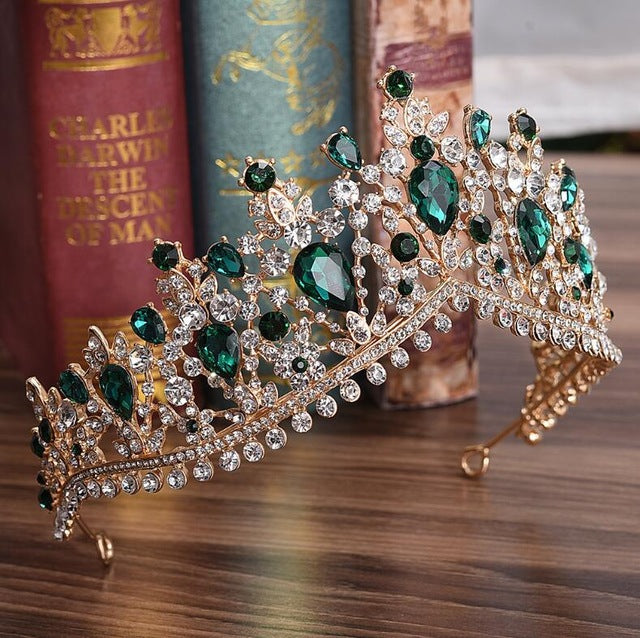 
                      
                        European Crystal Tiaras Vintage Rhinestone Pageant Crown  Wedding Hair Jewelry Accessories - TulleLux Bridal Crowns &  Accessories 
                      
                    