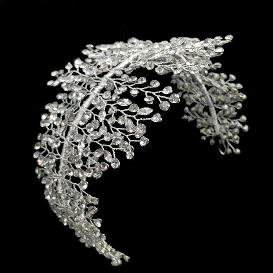 Handmade Crystal Rhinestone Tiara Wedding Headband Headpiece - TulleLux Bridal Crowns &  Accessories 