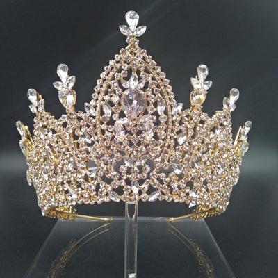 Tiara Bridal Crown Pageant Wedding Hair Accessories Royal Zirconia Imperial Crown - TulleLux Bridal Crowns &  Accessories 