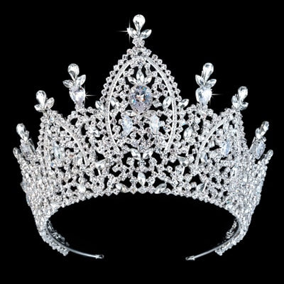 Tiara Bridal Crown Pageant Wedding Hair Accessories Royal Zirconia Imperial Crown - TulleLux Bridal Crowns &  Accessories 