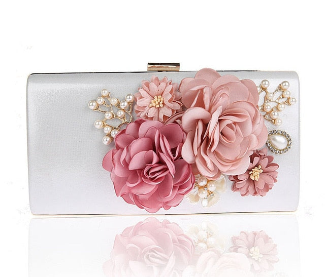 Lilac linen clutch bag, luxury makeup bag, pink linen handbag