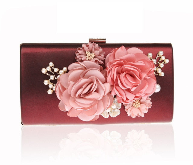 
                      
                        9 Color Styles Handmade Fabric Flowers Evening Bag Luxury Wedding Bride Clutch Bag Pearl  Handbag Mini Purse - TulleLux Bridal Crowns &  Accessories 
                      
                    