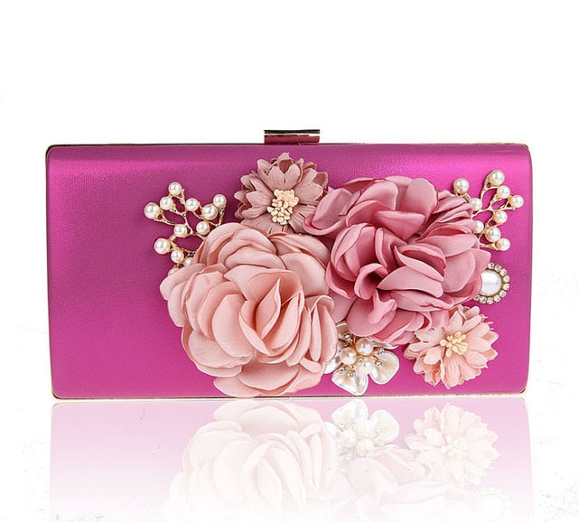 
                      
                        9 Color Styles Handmade Fabric Flowers Evening Bag Luxury Wedding Bride Clutch Bag Pearl  Handbag Mini Purse - TulleLux Bridal Crowns &  Accessories 
                      
                    