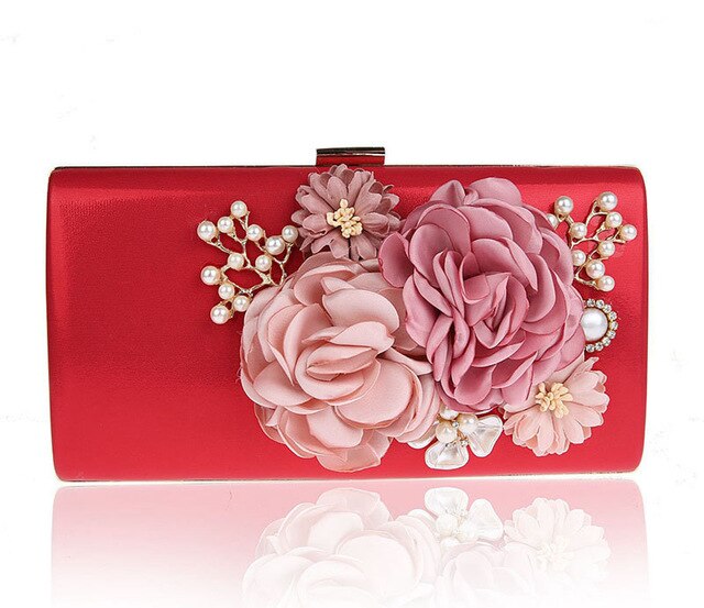 
                      
                        9 Color Styles Handmade Fabric Flowers Evening Bag Luxury Wedding Bride Clutch Bag Pearl  Handbag Mini Purse - TulleLux Bridal Crowns &  Accessories 
                      
                    