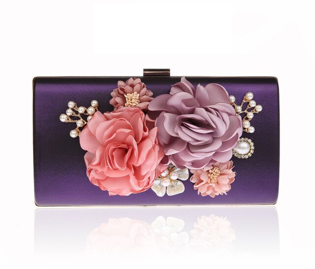 
                      
                        9 Color Styles Handmade Fabric Flowers Evening Bag Luxury Wedding Bride Clutch Bag Pearl  Handbag Mini Purse - TulleLux Bridal Crowns &  Accessories 
                      
                    