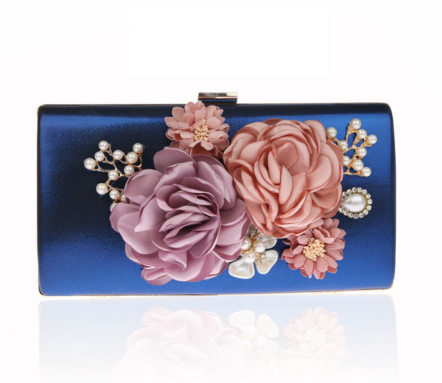 
                      
                        9 Color Styles Handmade Fabric Flowers Evening Bag Luxury Wedding Bride Clutch Bag Pearl  Handbag Mini Purse - TulleLux Bridal Crowns &  Accessories 
                      
                    