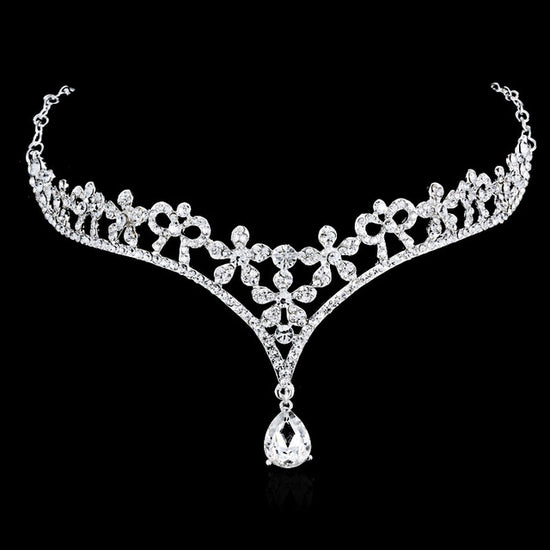 Load image into Gallery viewer, Crystal Head Jewelry Headpiece Wedding Bridal Tiaras And Crowns - TulleLux Bridal Crowns &amp;amp;  Accessories 
