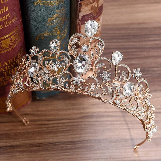 
                      
                        Crystal Bridal Crowns  Hair Decoration Flowers Leaf Wedding Tiaras Bride Royal Queen Crown - TulleLux Bridal Crowns &  Accessories 
                      
                    