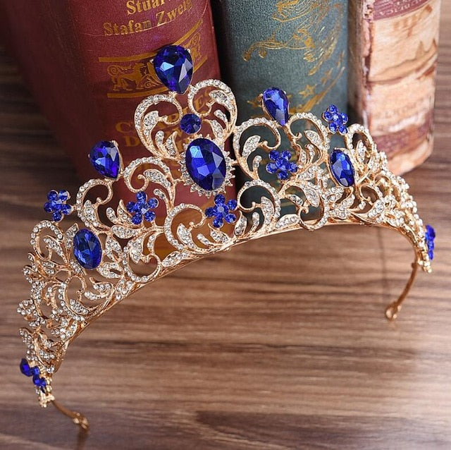 
                      
                        Crystal Bridal Crowns  Hair Decoration Flowers Leaf Wedding Tiaras Bride Royal Queen Crown - TulleLux Bridal Crowns &  Accessories 
                      
                    