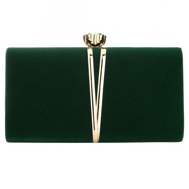 
                      
                        Luxurious Black Evening Clutch Bag Comes in 4 Elegant Colors - TulleLux Bridal Crowns &  Accessories 
                      
                    