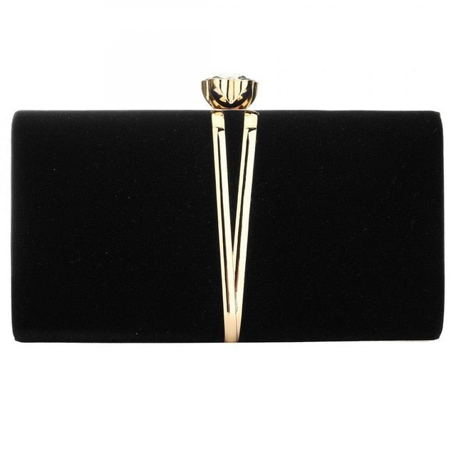 
                      
                        Luxurious Black Evening Clutch Bag Comes in 4 Elegant Colors - TulleLux Bridal Crowns &  Accessories 
                      
                    