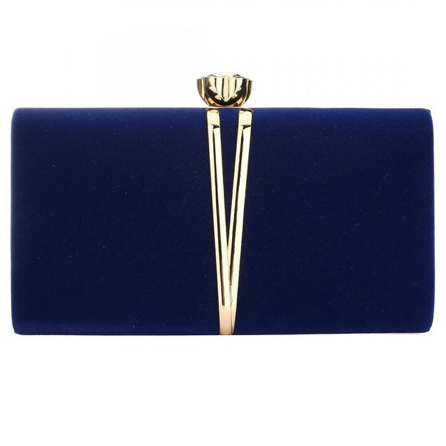 Load image into Gallery viewer, Luxurious Black Evening Clutch Bag Comes in 4 Elegant Colors - TulleLux Bridal Crowns &amp;amp;  Accessories 
