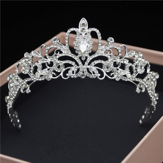 Crystal Rhinestone Queen Crown Tiara Wedding Pageant Bridal Diamante  Headpiece