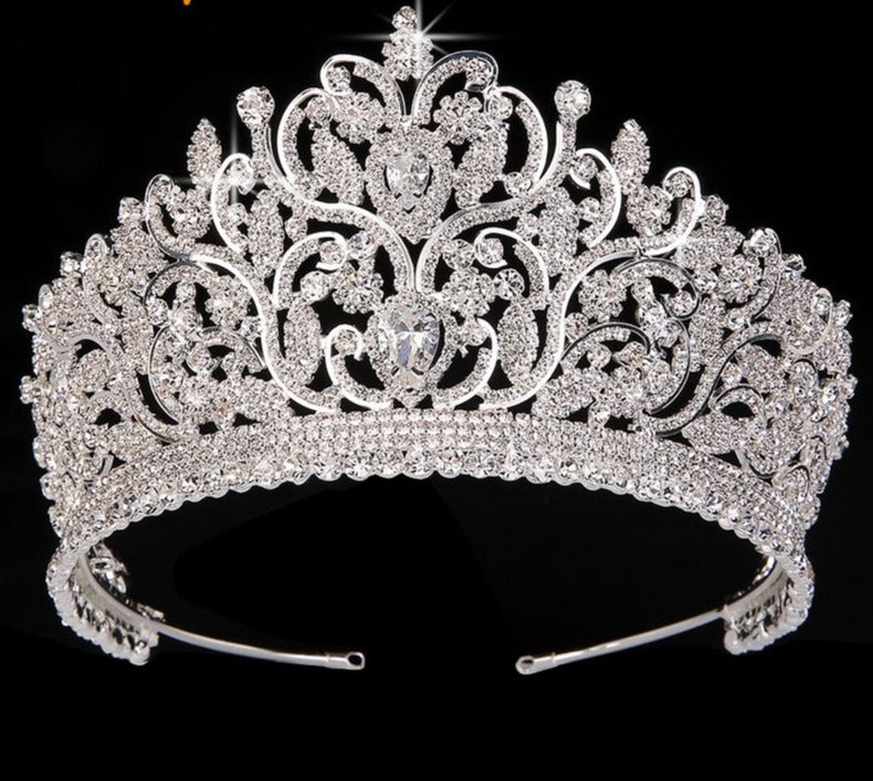AAA CZ Luxury Rhinestone Wedding Crown Hair Accessory - TulleLux Bridal Crowns &  Accessories 