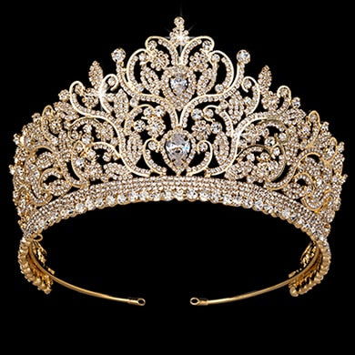 
                      
                        AAA CZ Luxury Rhinestone Wedding Crown Hair Accessory - TulleLux Bridal Crowns &  Accessories 
                      
                    