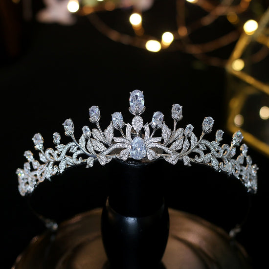 Fashionable Princess Zircon Tiaras Sweet 16 Girls Hair Accessory - TulleLux Bridal Crowns &  Accessories 