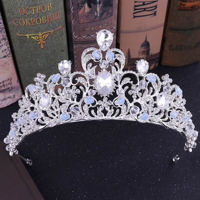 Princess Light Blue Crystal Pageant Birthday Tiara - TulleLux Bridal Crowns &  Accessories 