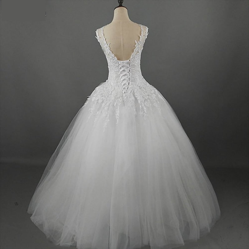 
                      
                        White Ivory Lace Bridal Gown Dress Plus Sizes - TulleLux Bridal Crowns &  Accessories 
                      
                    
