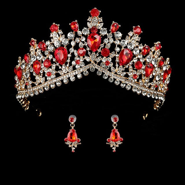 
                      
                        Wedding Crown Bridal Tiaras  with Earrings Headband Wedding  Accessories Hair Jewelry - TulleLux Bridal Crowns &  Accessories 
                      
                    
