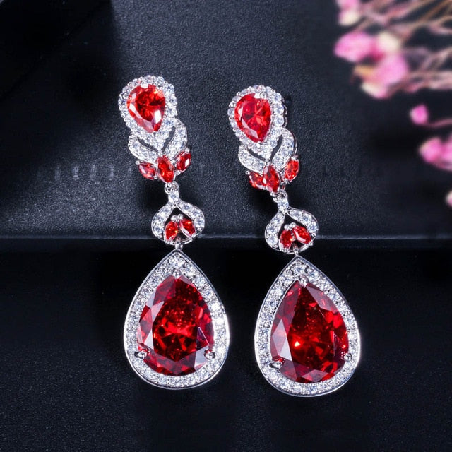 
                      
                        Cubic Zirconia Crystal Long Drop Dangle Pageant Earrings - TulleLux Bridal Crowns &  Accessories 
                      
                    