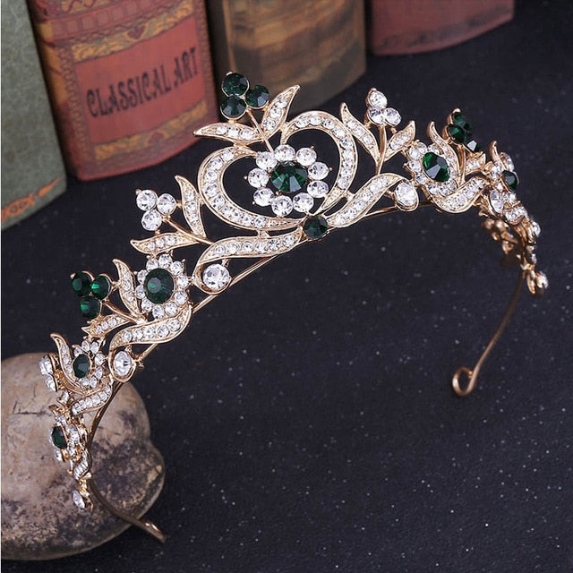 
                      
                        Baroque Tiaras Crown Wedding Crystal Flower Headdress Bridal Hair Jewelry - TulleLux Bridal Crowns &  Accessories 
                      
                    