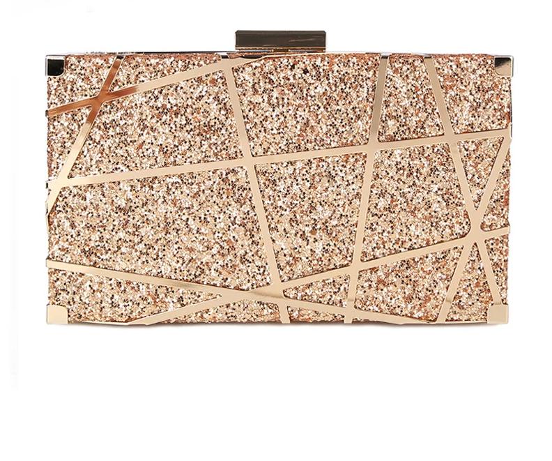 
                      
                        Fashion Sequined Clutch  Evening Bag Metal Chain Handbag Wedding Banquet Purse and Handbag - TulleLux Bridal Crowns &  Accessories 
                      
                    