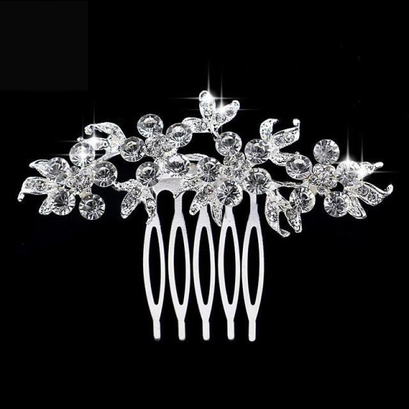 
                      
                        Pearl Crystal Wedding Hair Floral Bridal Hair Combs Accessories - TulleLux Bridal Crowns &  Accessories 
                      
                    