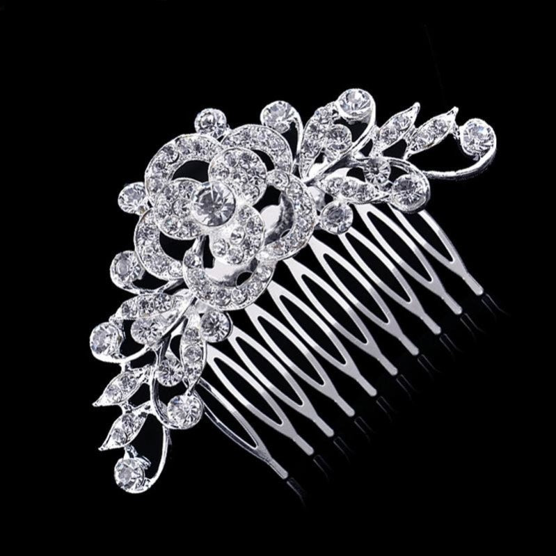 Crystal Bridal Hair Comb Wedding Hair Accessories  Rhinestone Party Accessories - TulleLux Bridal Crowns &  Accessories 