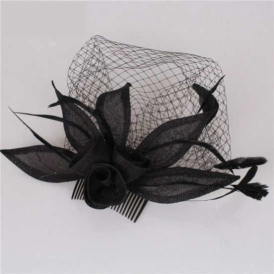 Wedding Delicate Headwear  Fascinator Veil Feather Hat Brides Fashion Accessory - TulleLux Bridal Crowns &  Accessories 