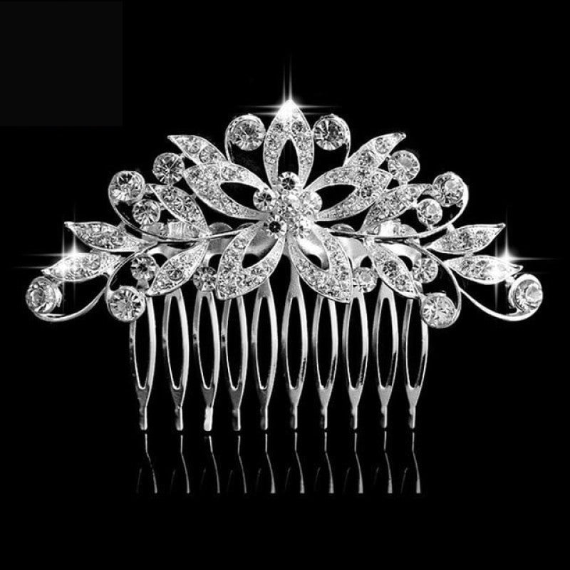 
                      
                        Pearl Crystal Wedding Hair Floral Bridal Hair Combs Accessories - TulleLux Bridal Crowns &  Accessories 
                      
                    