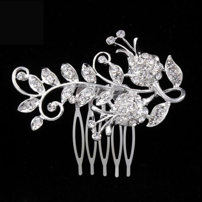 
                      
                        Pearl Crystal Wedding Hair Floral Bridal Hair Combs Accessories - TulleLux Bridal Crowns &  Accessories 
                      
                    