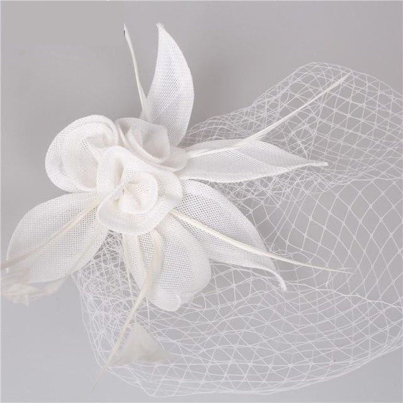 Wedding Delicate Headwear  Fascinator Veil Feather Hat Brides Fashion Accessory - TulleLux Bridal Crowns &  Accessories 