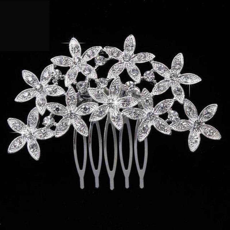 
                      
                        Pearl Crystal Wedding Hair Floral Bridal Hair Combs Accessories - TulleLux Bridal Crowns &  Accessories 
                      
                    