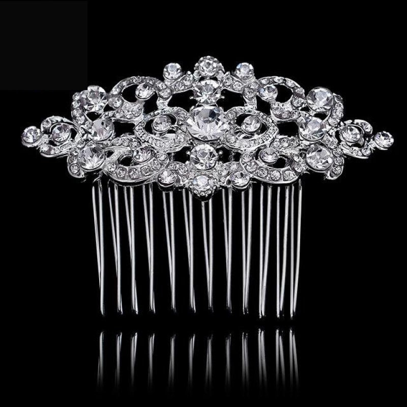 
                      
                        Pearl Crystal Wedding Hair Floral Bridal Hair Combs Accessories - TulleLux Bridal Crowns &  Accessories 
                      
                    