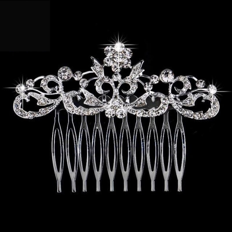 
                      
                        Pearl Crystal Wedding Hair Floral Bridal Hair Combs Accessories - TulleLux Bridal Crowns &  Accessories 
                      
                    