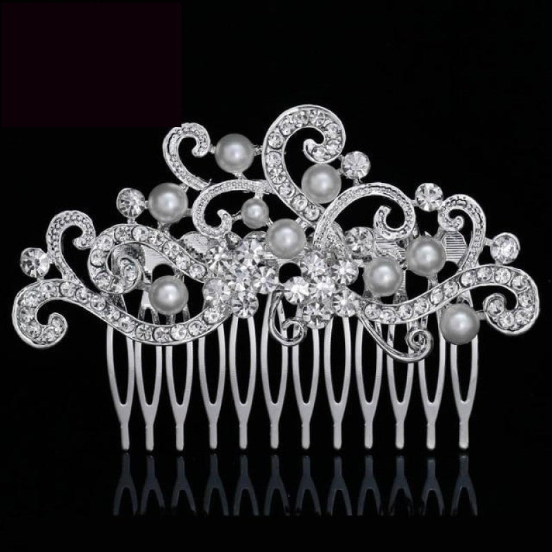 
                      
                        European Designs Simulated Pearl Crystal Flower Bridal Hair Combs Wedding Hair Jewelry - TulleLux Bridal Crowns &  Accessories 
                      
                    
