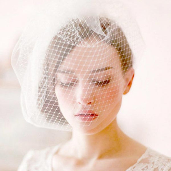 Load image into Gallery viewer, Tulle Netting Cap Bridal Birdcage Blusher Wedding Bridal Veil - TulleLux Bridal Crowns &amp;amp;  Accessories 
